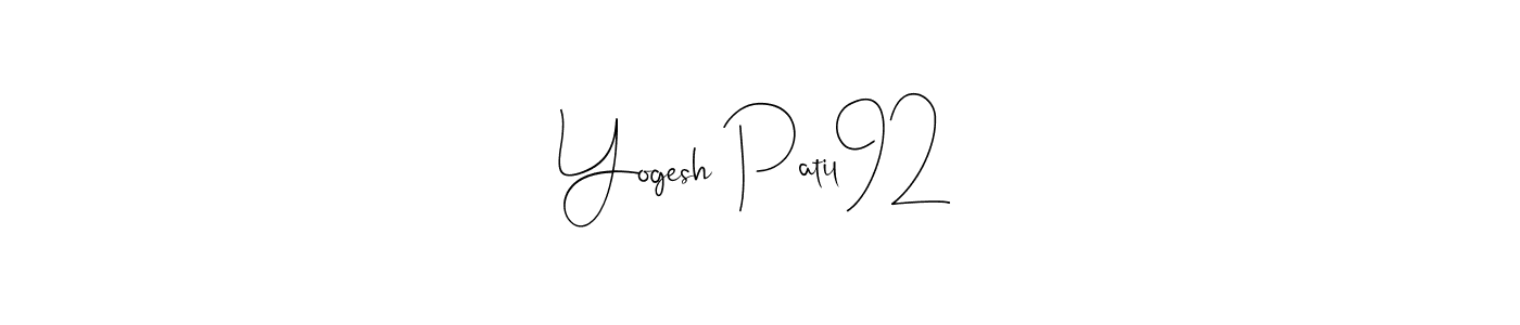 The best way (Andilay-7BmLP) to make a short signature is to pick only two or three words in your name. The name Yogesh Patil92 include a total of six letters. For converting this name. Yogesh Patil92 signature style 4 images and pictures png