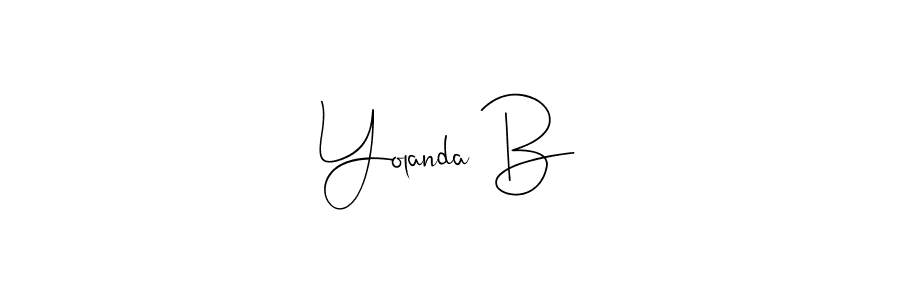 Design your own signature with our free online signature maker. With this signature software, you can create a handwritten (Andilay-7BmLP) signature for name Yolanda B. Yolanda B signature style 4 images and pictures png