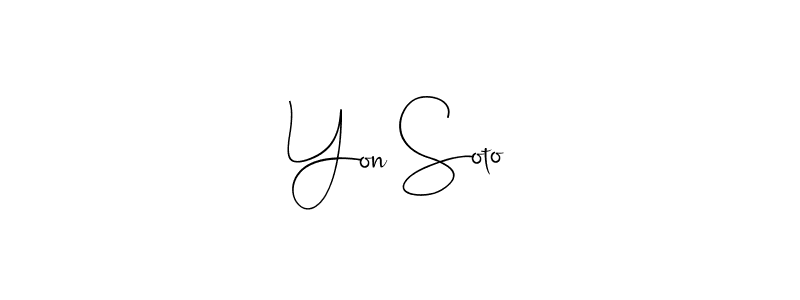 It looks lik you need a new signature style for name Yon Soto. Design unique handwritten (Andilay-7BmLP) signature with our free signature maker in just a few clicks. Yon Soto signature style 4 images and pictures png