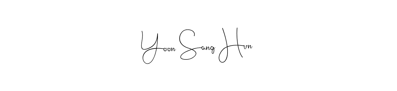 Also we have Yoon Sang Hun name is the best signature style. Create professional handwritten signature collection using Andilay-7BmLP autograph style. Yoon Sang Hun signature style 4 images and pictures png