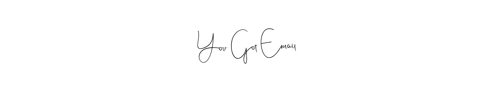 Similarly Andilay-7BmLP is the best handwritten signature design. Signature creator online .You can use it as an online autograph creator for name You Got Email ❕. You Got Email ❕ signature style 4 images and pictures png
