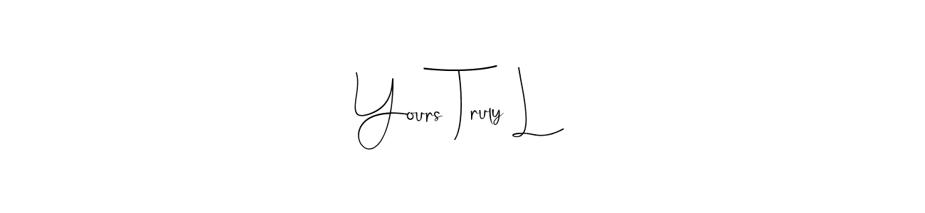 Use a signature maker to create a handwritten signature online. With this signature software, you can design (Andilay-7BmLP) your own signature for name Yours Truly L. Yours Truly L signature style 4 images and pictures png