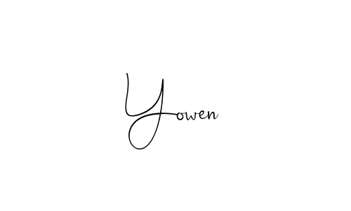 Yowen stylish signature style. Best Handwritten Sign (Andilay-7BmLP) for my name. Handwritten Signature Collection Ideas for my name Yowen. Yowen signature style 4 images and pictures png
