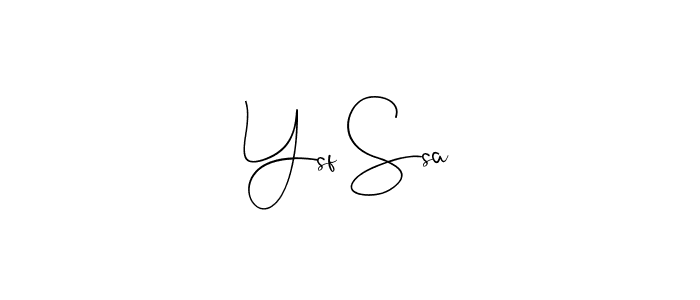 Ysf Ssa stylish signature style. Best Handwritten Sign (Andilay-7BmLP) for my name. Handwritten Signature Collection Ideas for my name Ysf Ssa. Ysf Ssa signature style 4 images and pictures png