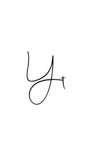 if you are searching for the best signature style for your name Yt. so please give up your signature search. here we have designed multiple signature styles  using Andilay-7BmLP. Yt signature style 4 images and pictures png