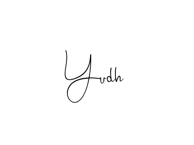 The best way (Andilay-7BmLP) to make a short signature is to pick only two or three words in your name. The name Yudh include a total of six letters. For converting this name. Yudh signature style 4 images and pictures png