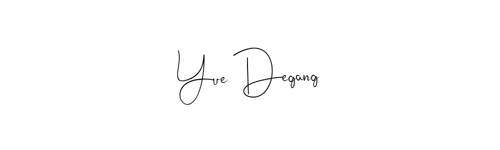 Create a beautiful signature design for name Yue Degang. With this signature (Andilay-7BmLP) fonts, you can make a handwritten signature for free. Yue Degang signature style 4 images and pictures png