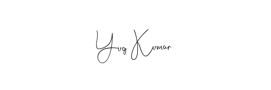 if you are searching for the best signature style for your name Yug Kumar. so please give up your signature search. here we have designed multiple signature styles  using Andilay-7BmLP. Yug Kumar signature style 4 images and pictures png