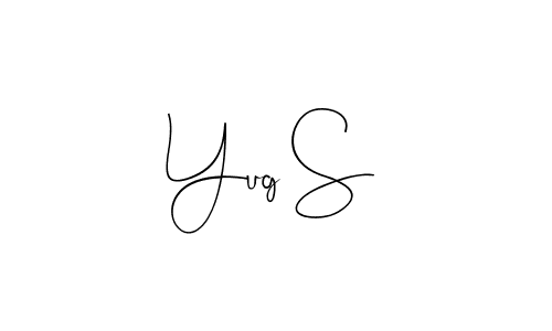 How to make Yug S name signature. Use Andilay-7BmLP style for creating short signs online. This is the latest handwritten sign. Yug S signature style 4 images and pictures png