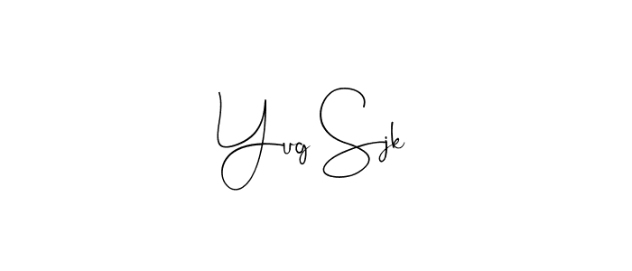 Design your own signature with our free online signature maker. With this signature software, you can create a handwritten (Andilay-7BmLP) signature for name Yug Sjk. Yug Sjk signature style 4 images and pictures png