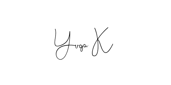 Make a beautiful signature design for name Yuga K. With this signature (Andilay-7BmLP) style, you can create a handwritten signature for free. Yuga K signature style 4 images and pictures png