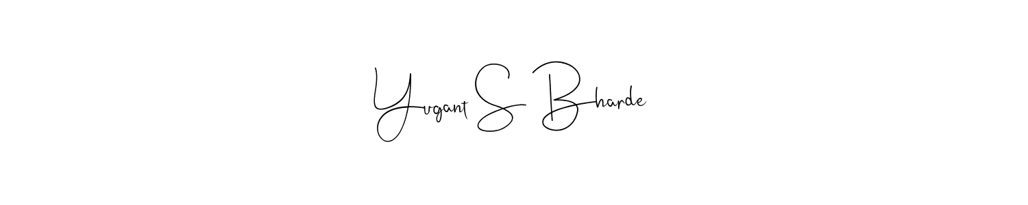 Make a beautiful signature design for name Yugant S Bharde. Use this online signature maker to create a handwritten signature for free. Yugant S Bharde signature style 4 images and pictures png