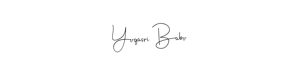 Create a beautiful signature design for name Yugasri Babu. With this signature (Andilay-7BmLP) fonts, you can make a handwritten signature for free. Yugasri Babu signature style 4 images and pictures png