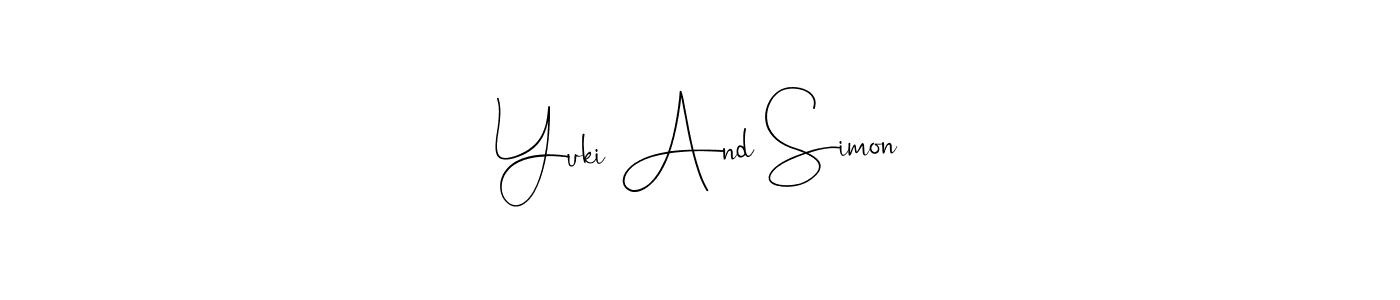 This is the best signature style for the Yuki And Simon name. Also you like these signature font (Andilay-7BmLP). Mix name signature. Yuki And Simon signature style 4 images and pictures png