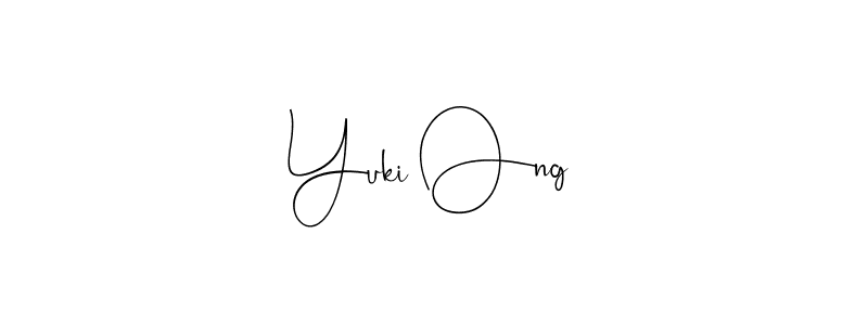 Create a beautiful signature design for name Yuki Ong. With this signature (Andilay-7BmLP) fonts, you can make a handwritten signature for free. Yuki Ong signature style 4 images and pictures png