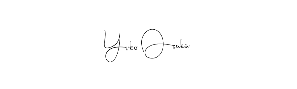 Make a beautiful signature design for name Yuko Osaka. Use this online signature maker to create a handwritten signature for free. Yuko Osaka signature style 4 images and pictures png