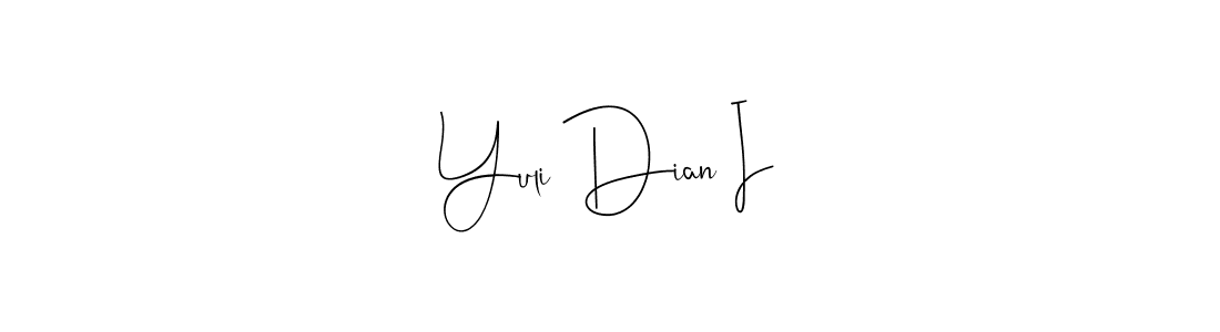 Similarly Andilay-7BmLP is the best handwritten signature design. Signature creator online .You can use it as an online autograph creator for name Yuli Dian I. Yuli Dian I signature style 4 images and pictures png