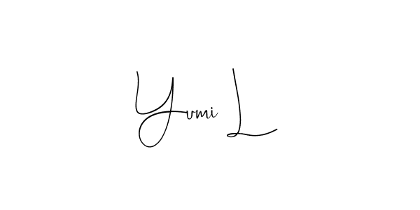 Make a beautiful signature design for name Yumi L. Use this online signature maker to create a handwritten signature for free. Yumi L signature style 4 images and pictures png