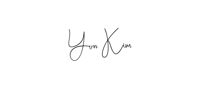 How to make Yun Kim signature? Andilay-7BmLP is a professional autograph style. Create handwritten signature for Yun Kim name. Yun Kim signature style 4 images and pictures png