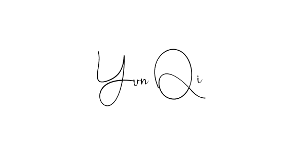 if you are searching for the best signature style for your name Yun Qi. so please give up your signature search. here we have designed multiple signature styles  using Andilay-7BmLP. Yun Qi signature style 4 images and pictures png
