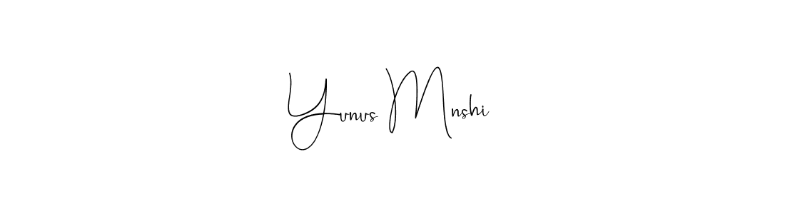 Also You can easily find your signature by using the search form. We will create Yunus Mnshi name handwritten signature images for you free of cost using Andilay-7BmLP sign style. Yunus Mnshi signature style 4 images and pictures png