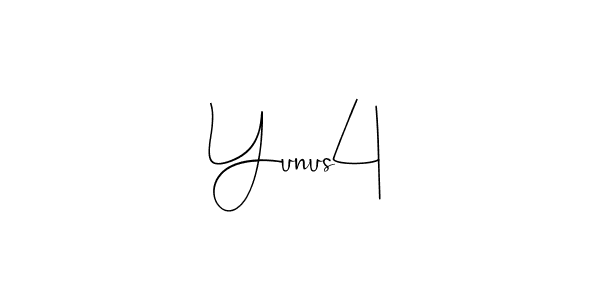 Also we have Yunus4 name is the best signature style. Create professional handwritten signature collection using Andilay-7BmLP autograph style. Yunus4 signature style 4 images and pictures png