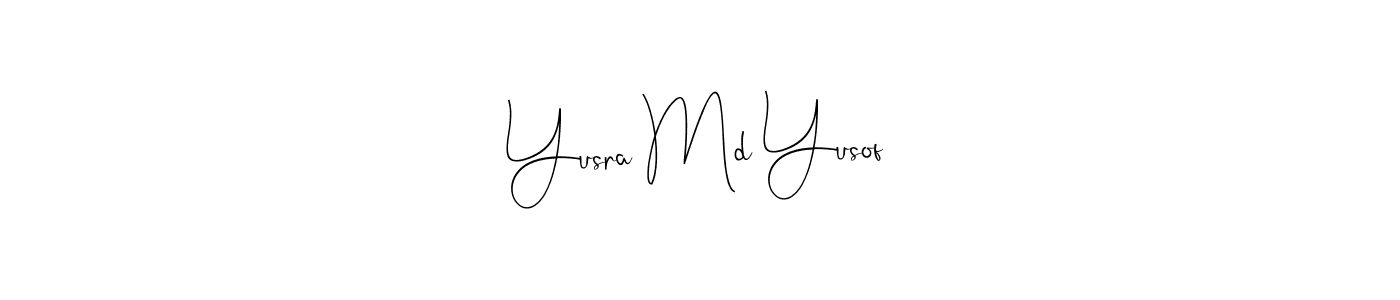 Make a beautiful signature design for name Yusra Md Yusof. Use this online signature maker to create a handwritten signature for free. Yusra Md Yusof signature style 4 images and pictures png