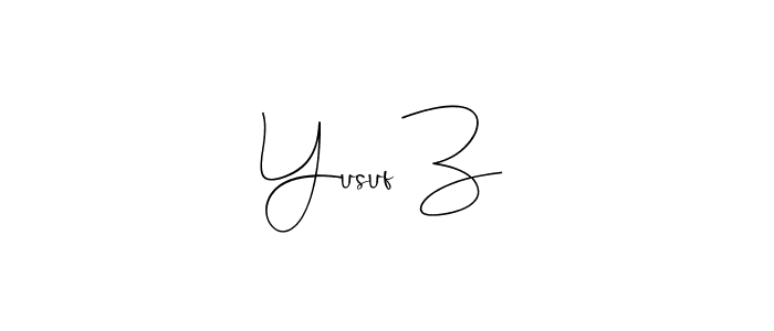 Make a beautiful signature design for name Yusuf Z. Use this online signature maker to create a handwritten signature for free. Yusuf Z signature style 4 images and pictures png