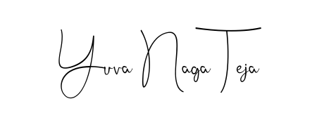 Personalize your online presence with Yuva Naga Teja signature rendered in elegant Andilay-7BmLP font. Great for website footers and blogs. Yuva Naga Teja signature style 4 images and pictures png
