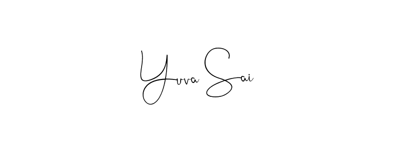 The best way (Andilay-7BmLP) to make a short signature is to pick only two or three words in your name. The name Yuva Sai include a total of six letters. For converting this name. Yuva Sai signature style 4 images and pictures png