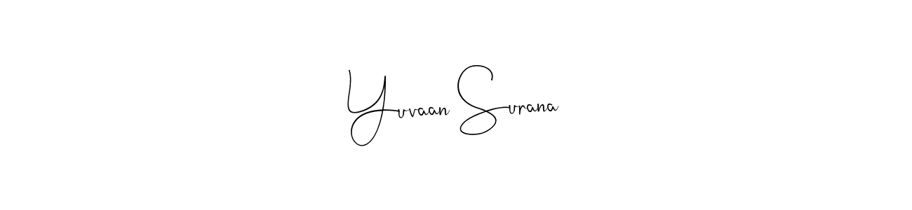 Andilay-7BmLP is a professional signature style that is perfect for those who want to add a touch of class to their signature. It is also a great choice for those who want to make their signature more unique. Get Yuvaan Surana name to fancy signature for free. Yuvaan Surana signature style 4 images and pictures png