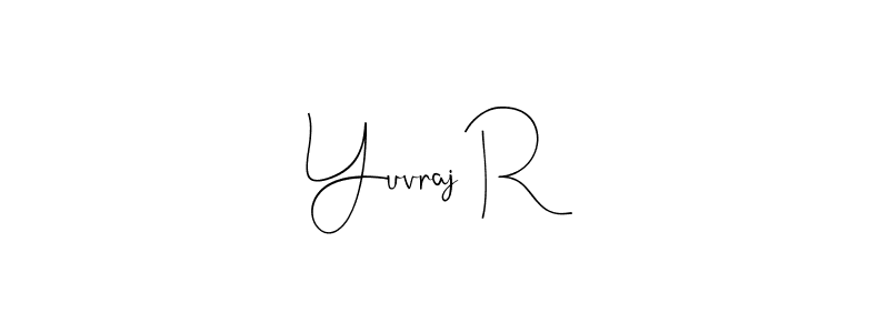 Here are the top 10 professional signature styles for the name Yuvraj R. These are the best autograph styles you can use for your name. Yuvraj R signature style 4 images and pictures png
