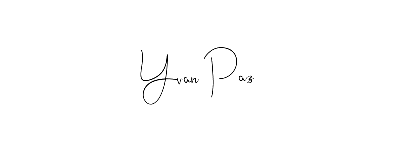 You can use this online signature creator to create a handwritten signature for the name Yvan Paz. This is the best online autograph maker. Yvan Paz signature style 4 images and pictures png