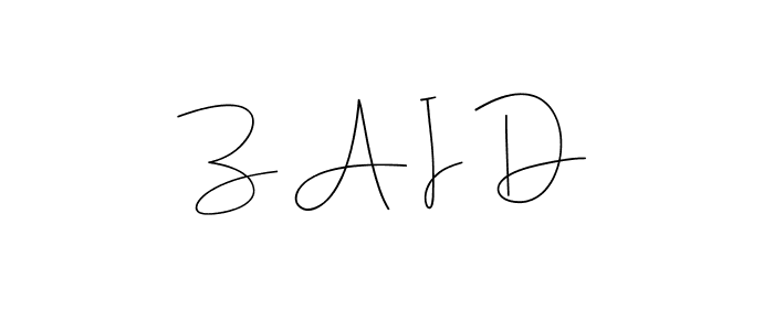You should practise on your own different ways (Andilay-7BmLP) to write your name (Z A I D) in signature. don't let someone else do it for you. Z A I D signature style 4 images and pictures png