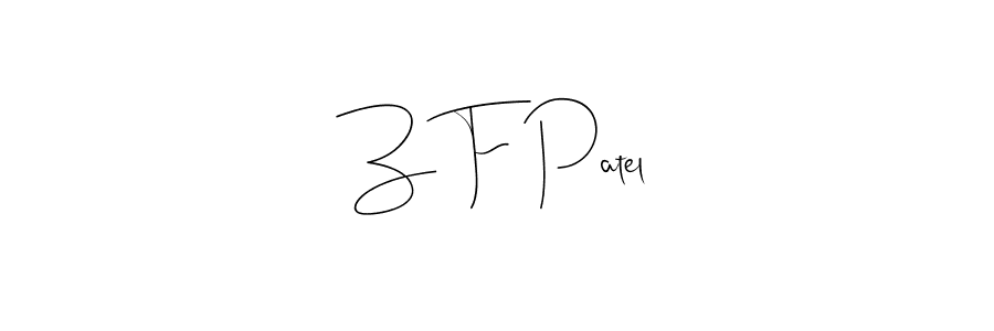 Use a signature maker to create a handwritten signature online. With this signature software, you can design (Andilay-7BmLP) your own signature for name Z F Patel. Z F Patel signature style 4 images and pictures png