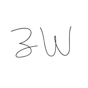 Use a signature maker to create a handwritten signature online. With this signature software, you can design (Andilay-7BmLP) your own signature for name Z W. Z W signature style 4 images and pictures png
