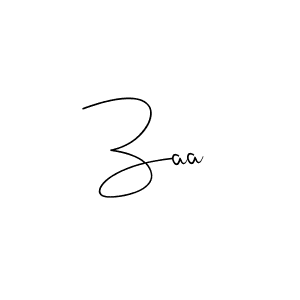 How to make Zaa signature? Andilay-7BmLP is a professional autograph style. Create handwritten signature for Zaa name. Zaa signature style 4 images and pictures png