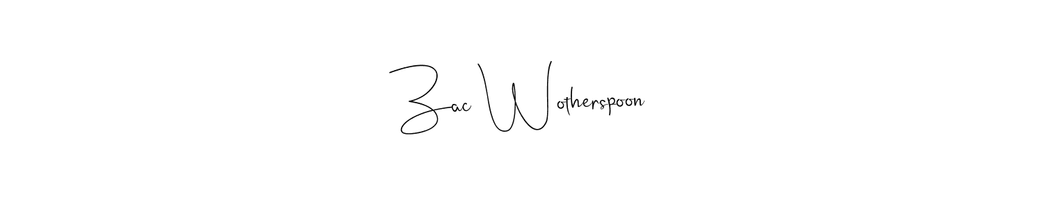 Use a signature maker to create a handwritten signature online. With this signature software, you can design (Andilay-7BmLP) your own signature for name Zac Wotherspoon. Zac Wotherspoon signature style 4 images and pictures png