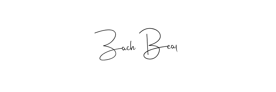 Make a beautiful signature design for name Zach Beal. With this signature (Andilay-7BmLP) style, you can create a handwritten signature for free. Zach Beal signature style 4 images and pictures png