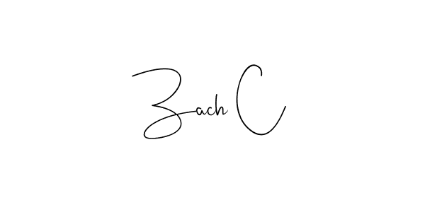 Design your own signature with our free online signature maker. With this signature software, you can create a handwritten (Andilay-7BmLP) signature for name Zach C. Zach C signature style 4 images and pictures png