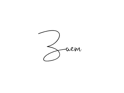 How to make Zaem signature? Andilay-7BmLP is a professional autograph style. Create handwritten signature for Zaem name. Zaem signature style 4 images and pictures png