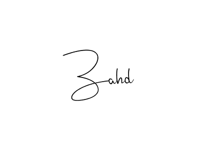 Make a beautiful signature design for name Zahd. Use this online signature maker to create a handwritten signature for free. Zahd signature style 4 images and pictures png