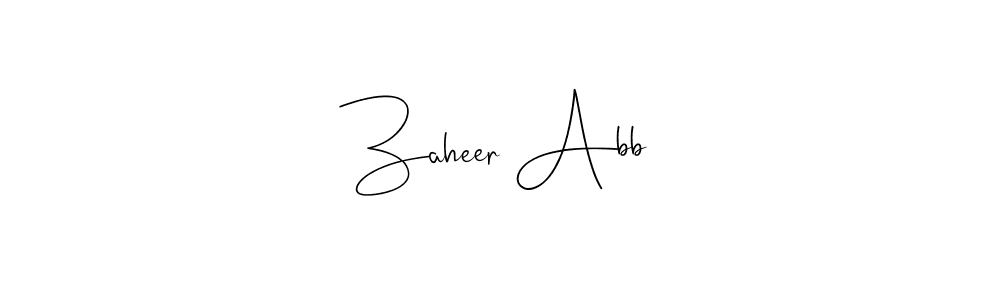 if you are searching for the best signature style for your name Zaheer Abb. so please give up your signature search. here we have designed multiple signature styles  using Andilay-7BmLP. Zaheer Abb signature style 4 images and pictures png