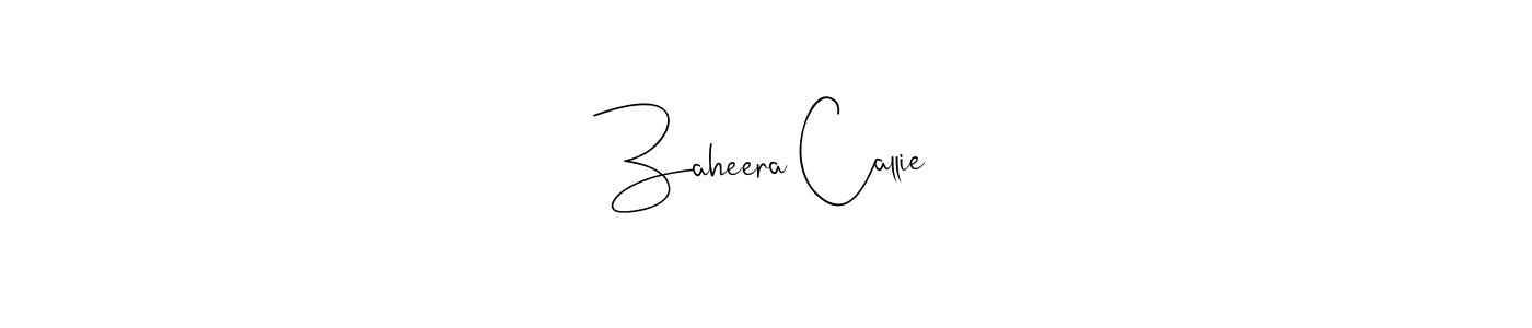 Create a beautiful signature design for name Zaheera Callie. With this signature (Andilay-7BmLP) fonts, you can make a handwritten signature for free. Zaheera Callie signature style 4 images and pictures png