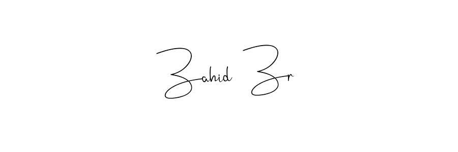 Make a beautiful signature design for name Zahid  Zr. With this signature (Andilay-7BmLP) style, you can create a handwritten signature for free. Zahid  Zr signature style 4 images and pictures png