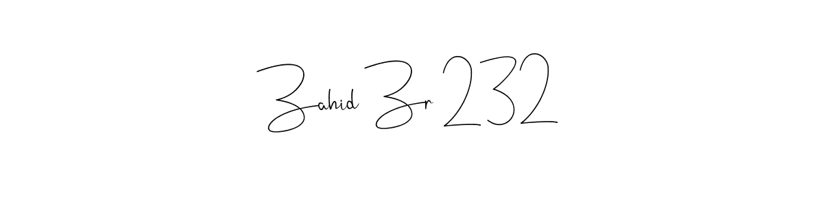 Make a beautiful signature design for name Zahid Zr 232. Use this online signature maker to create a handwritten signature for free. Zahid Zr 232 signature style 4 images and pictures png