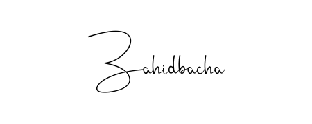 Enhance your business communications with Zahidbacha signature in Andilay-7BmLP lettering. Clean, modern, and universally compatible. Zahidbacha signature style 4 images and pictures png