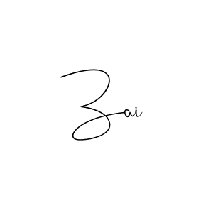 Make a beautiful signature design for name Zai. With this signature (Andilay-7BmLP) style, you can create a handwritten signature for free. Zai signature style 4 images and pictures png