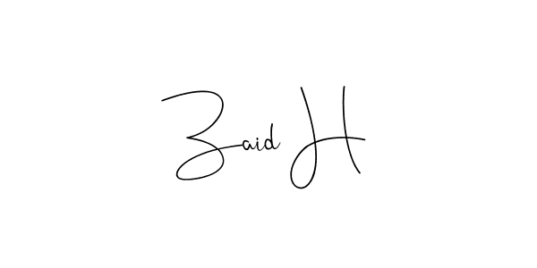 Make a beautiful signature design for name Zaid H. Use this online signature maker to create a handwritten signature for free. Zaid H signature style 4 images and pictures png
