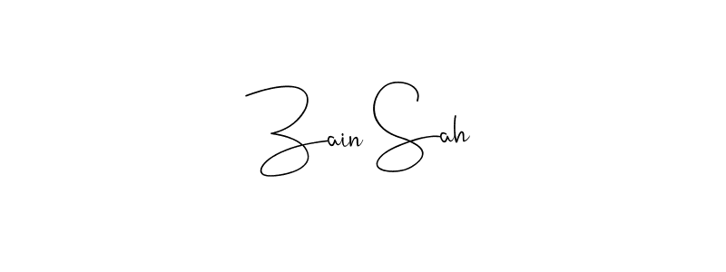 Create a beautiful signature design for name Zain Sah. With this signature (Andilay-7BmLP) fonts, you can make a handwritten signature for free. Zain Sah signature style 4 images and pictures png